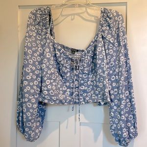 Wild fable floral milkmaid top size XL